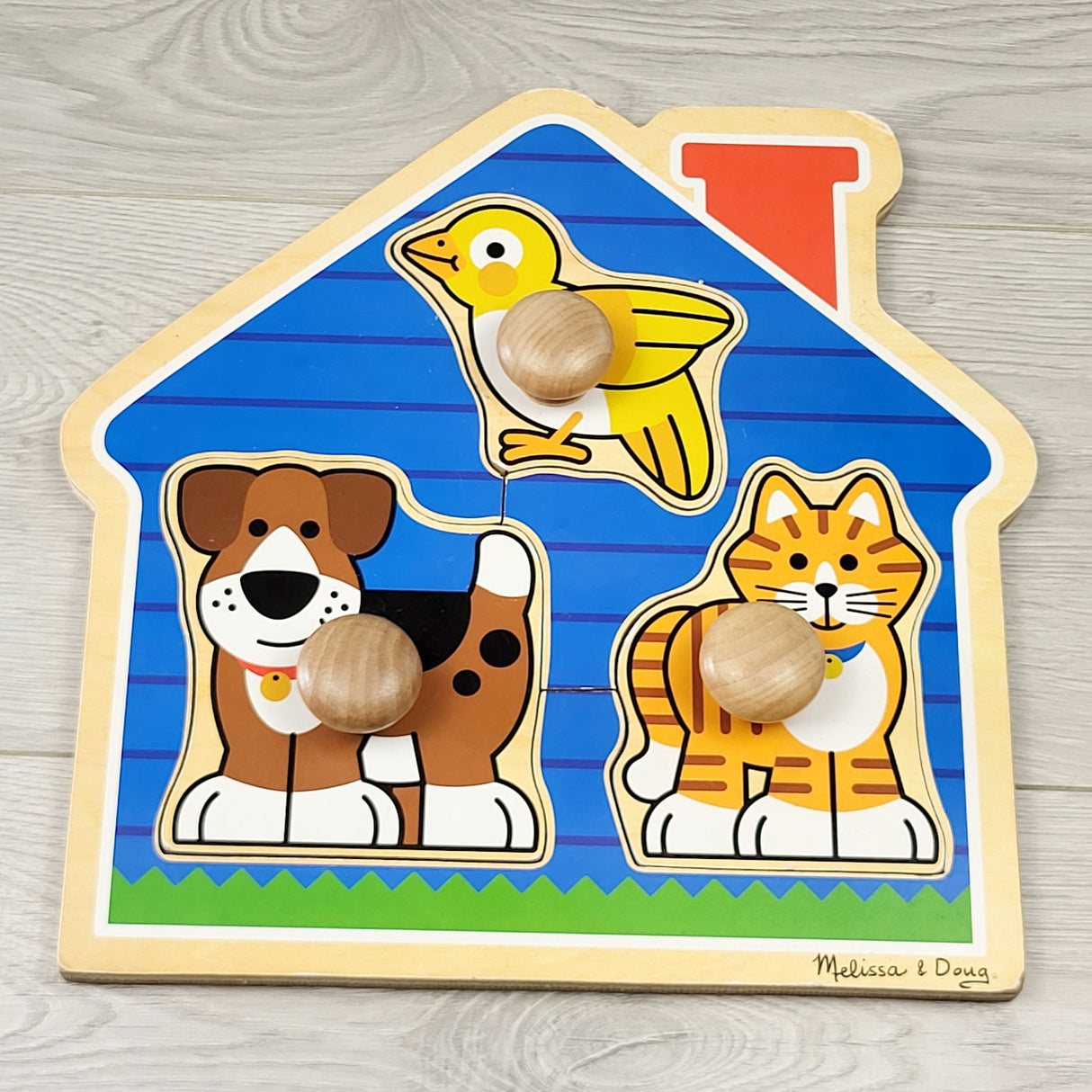 HCOL2 - Melissa and Doug wooden pets peg puzzle