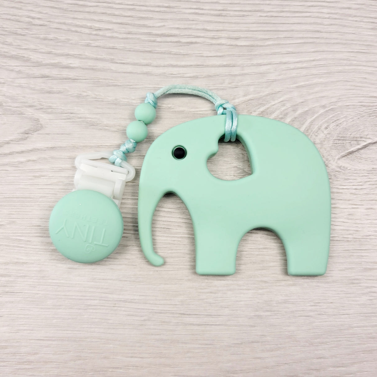 HCOL2 - Tiny Teethers Silicone Elephant Teether and Clip