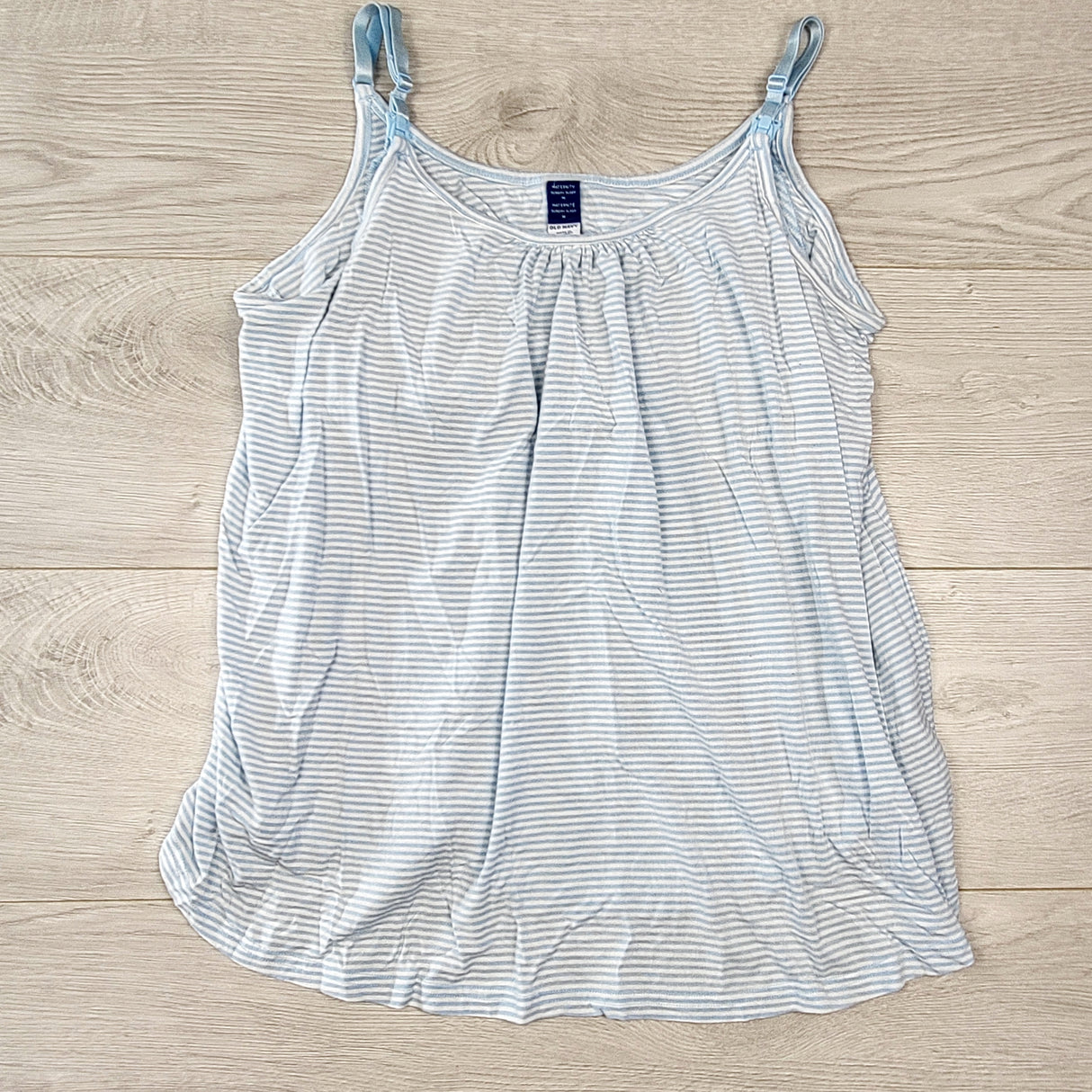 HCOL2 - Old Navy blue striped nursing "sleep" tank. Size medium