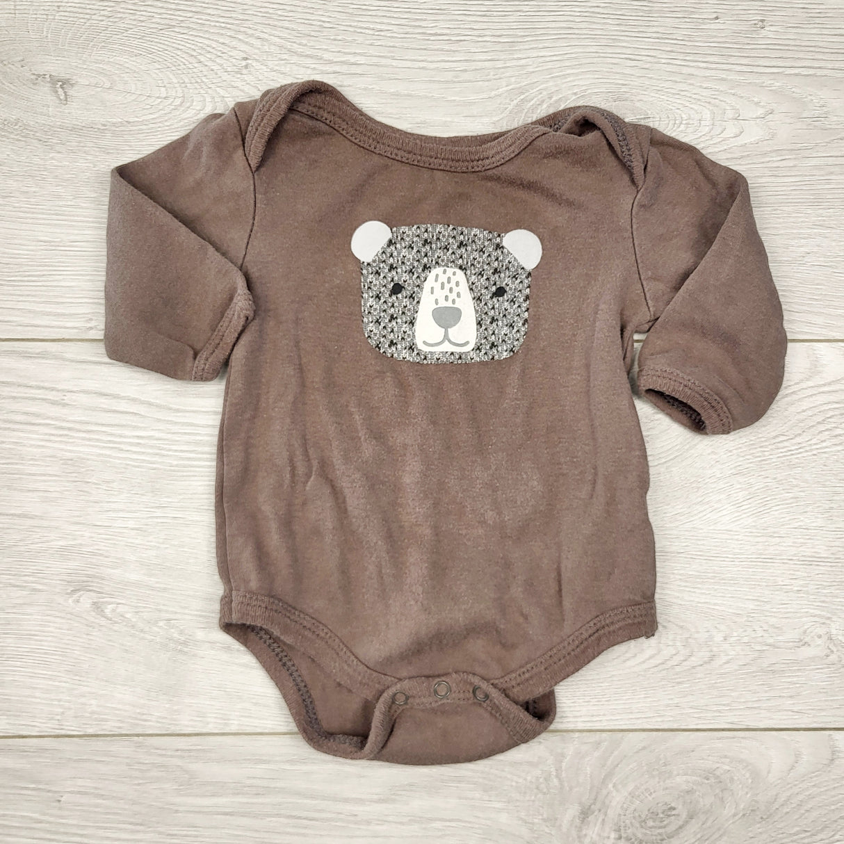 AALD1 - Rene Rofe brown bodysuit with bear. Size 6-9 months