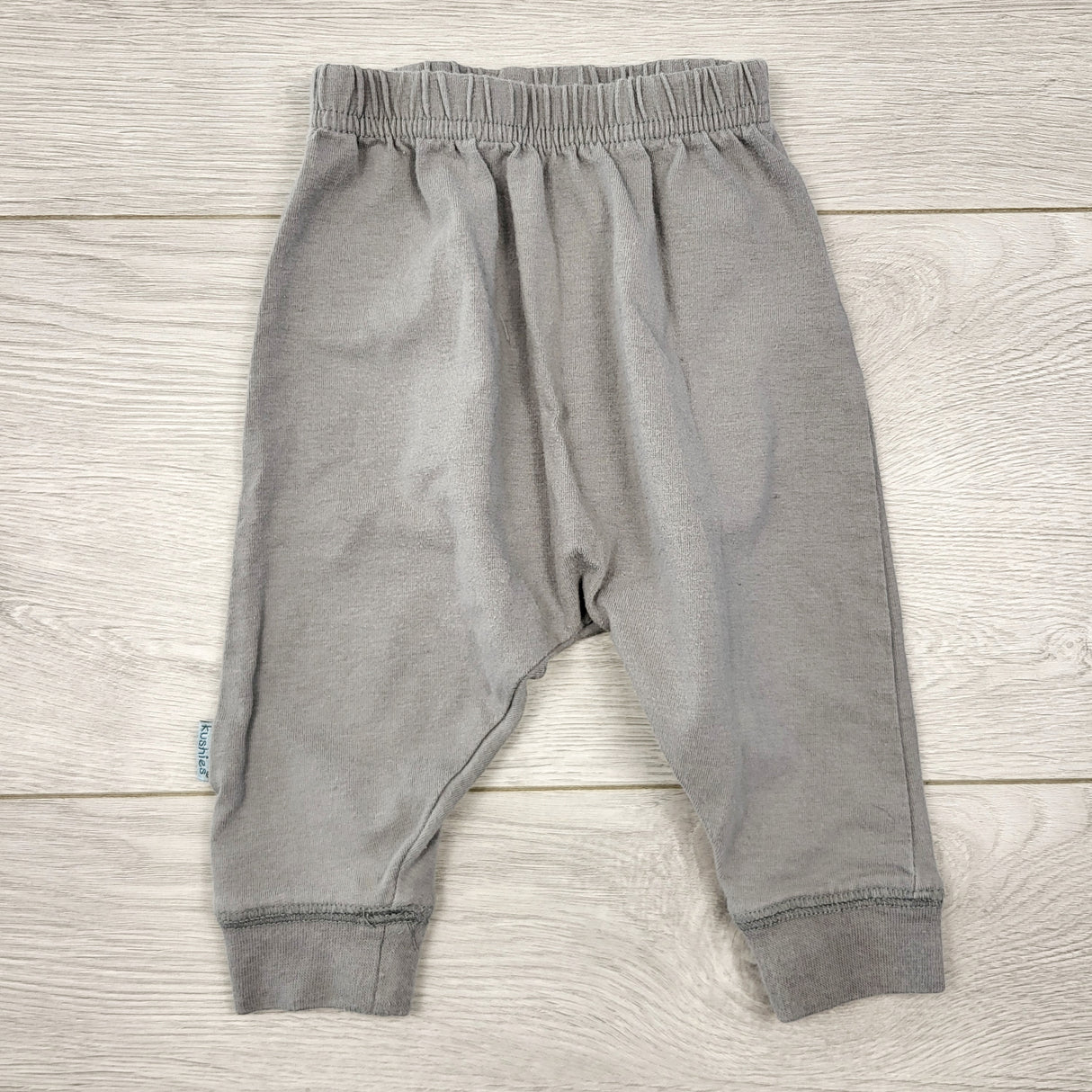 AALD1 - Kushies grey cotton pants. Size 3 months