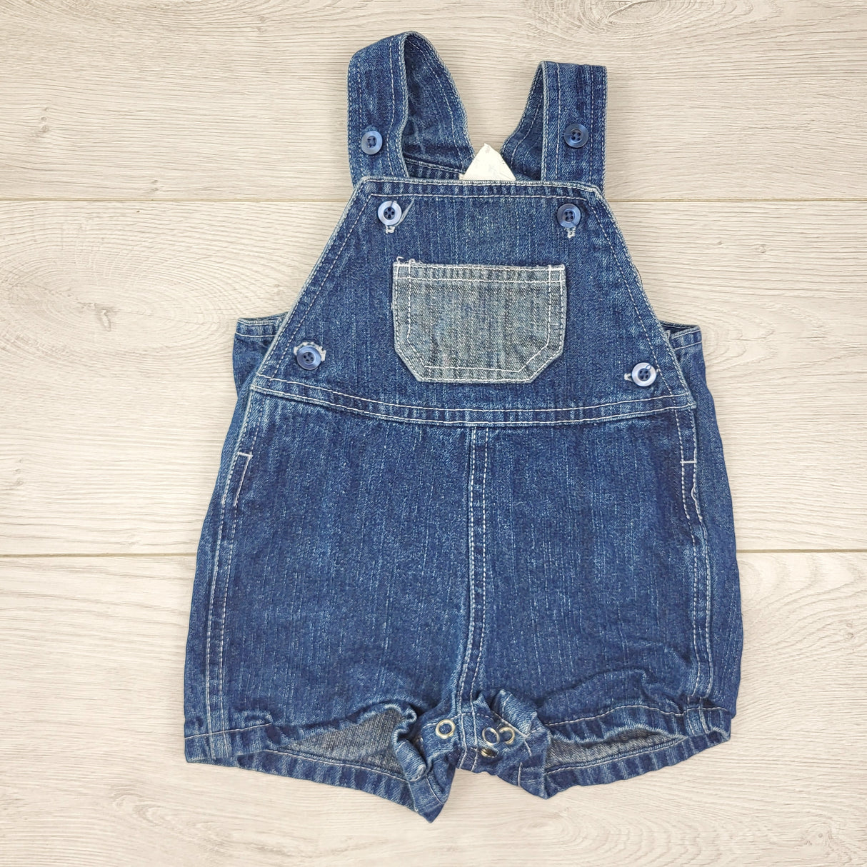 AALD11 - Denim shorts style overalls. Size 0-3 months