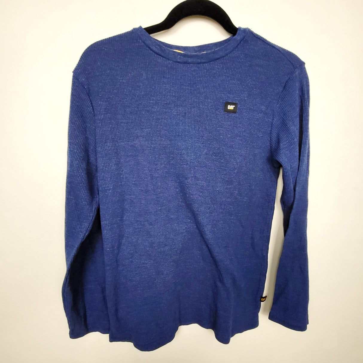 KBRD2 - CAT blue waffle knit long sleeved top. Size XXL