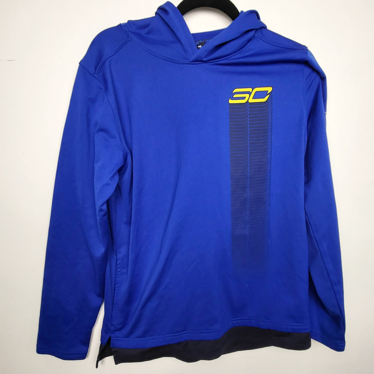 KBRD2 - Under Armour blue fleecy lined loose fit SC30 pullover hoodie. Size XL