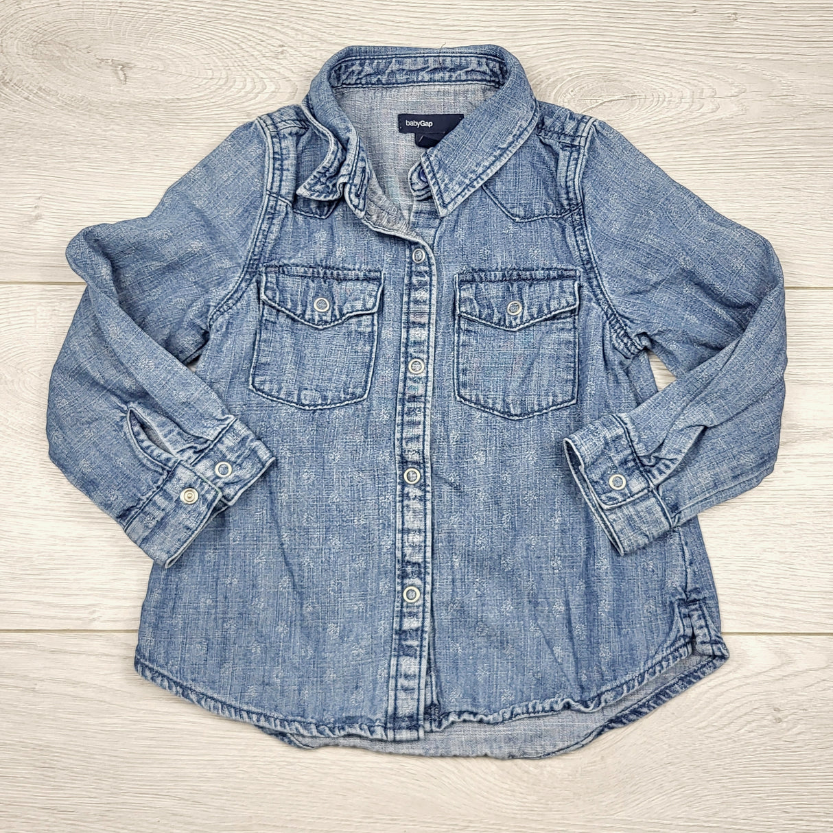 MBLK1 - Gap denim button down shirt. Size 2T