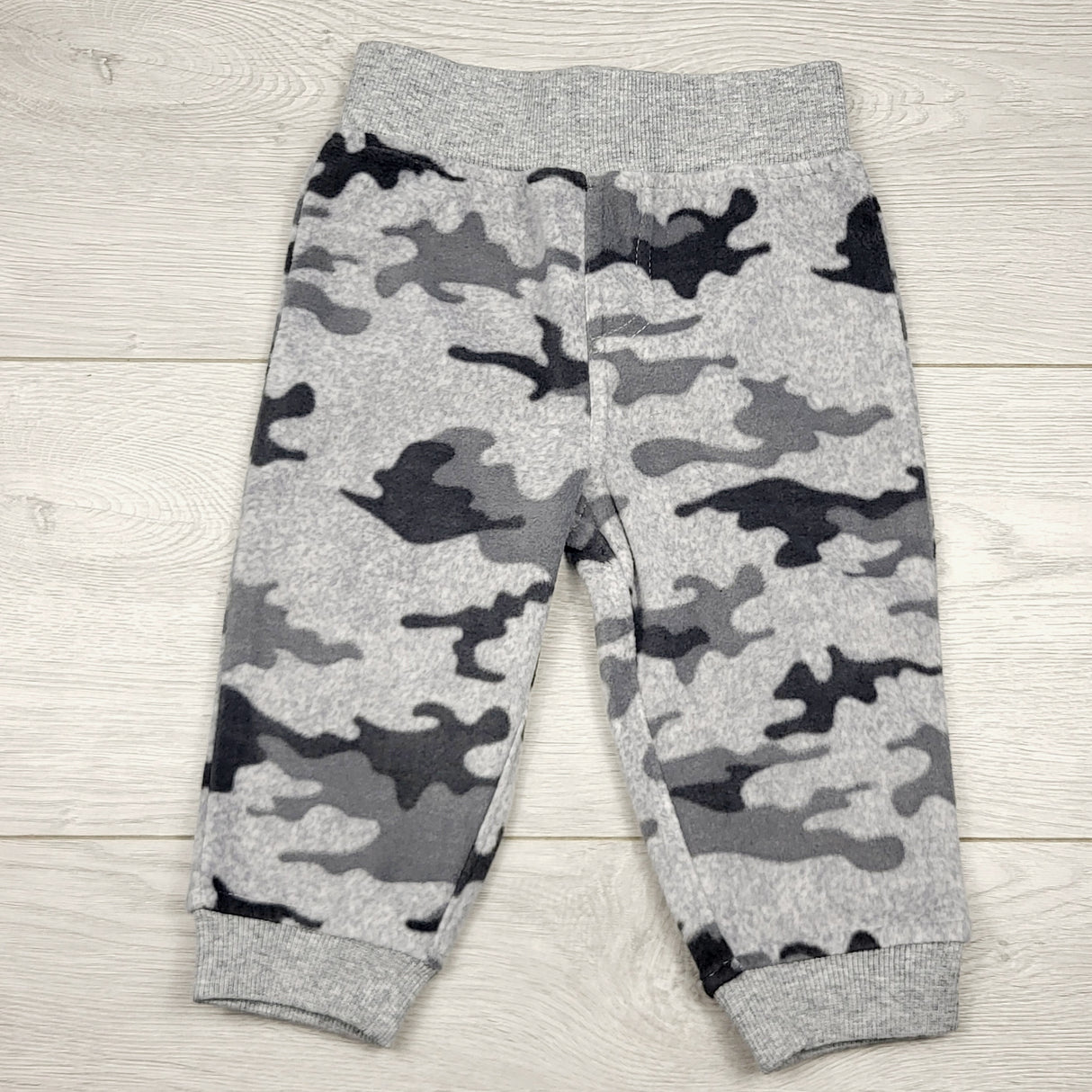 MBLK11 - George grey camouoflage fleece pants. Size 6-12 months