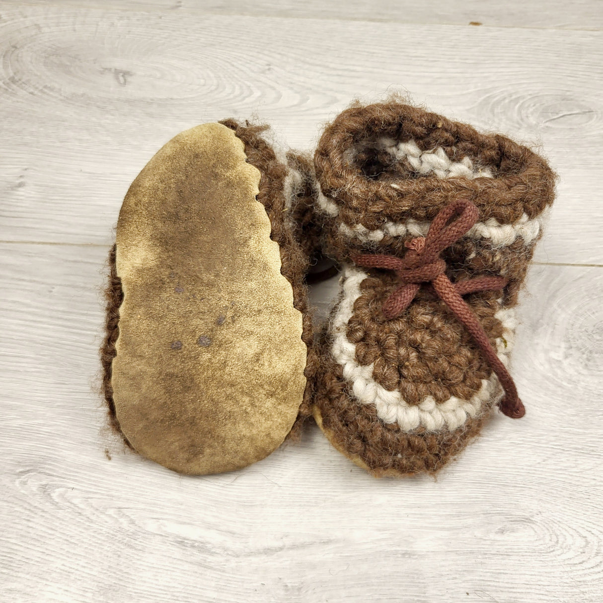 CCAM4 - Brown Padraig slippers. Size like a toddler size 5 shoe