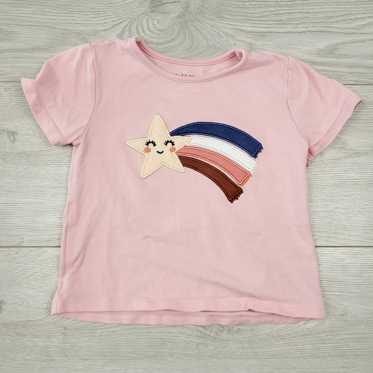 CTWN1 - Pekkle pink t-shirt with shooting star. Size 24 months