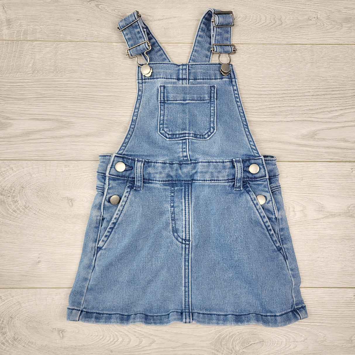 CTWN1 - Falls Creek Kids denim bib dress. Size 3T