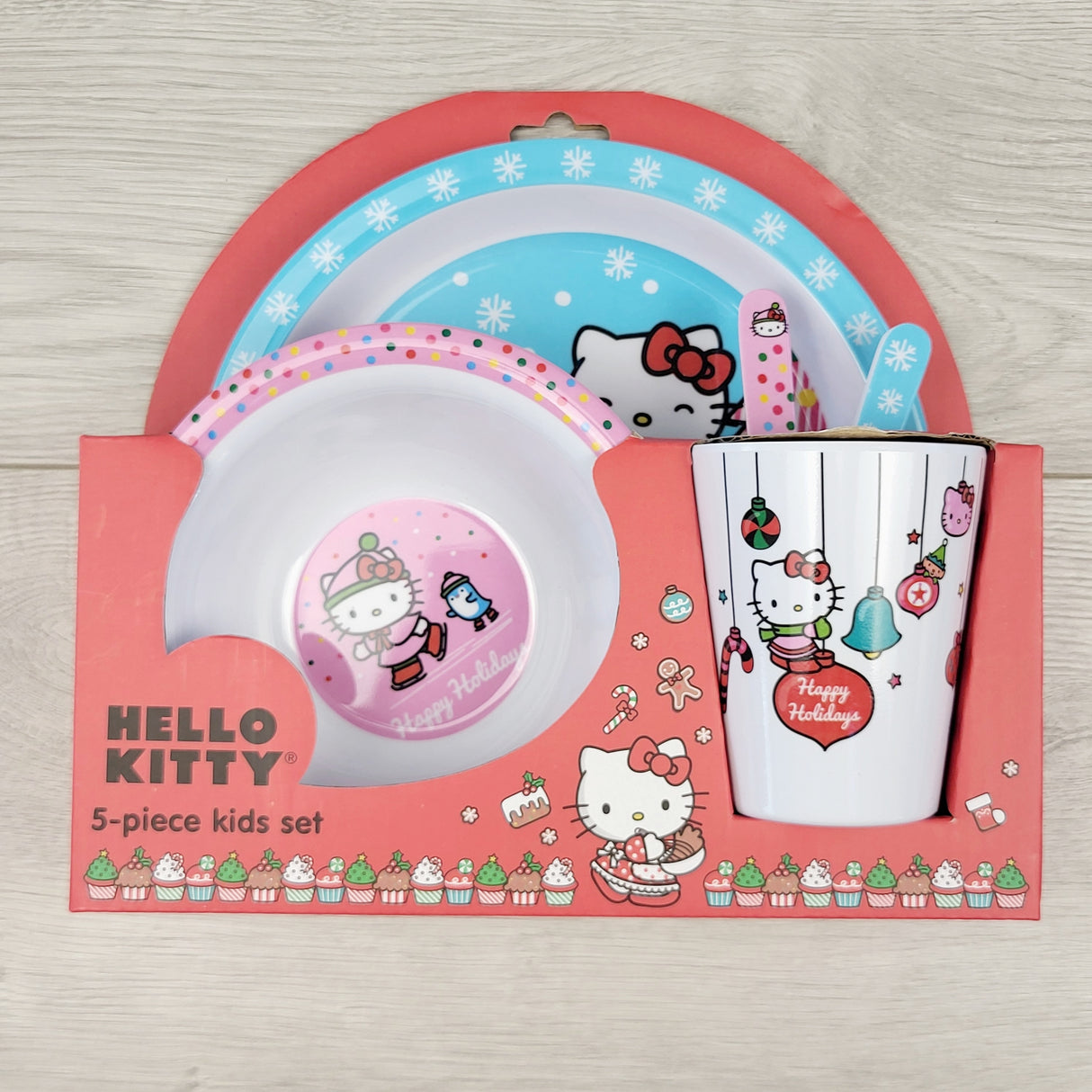 CTWN2 - NEW  - Hello Kitty 5pc melamine set