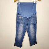 RBEN22 - Insiders Premium Denim cropped maternity jeans. Size small