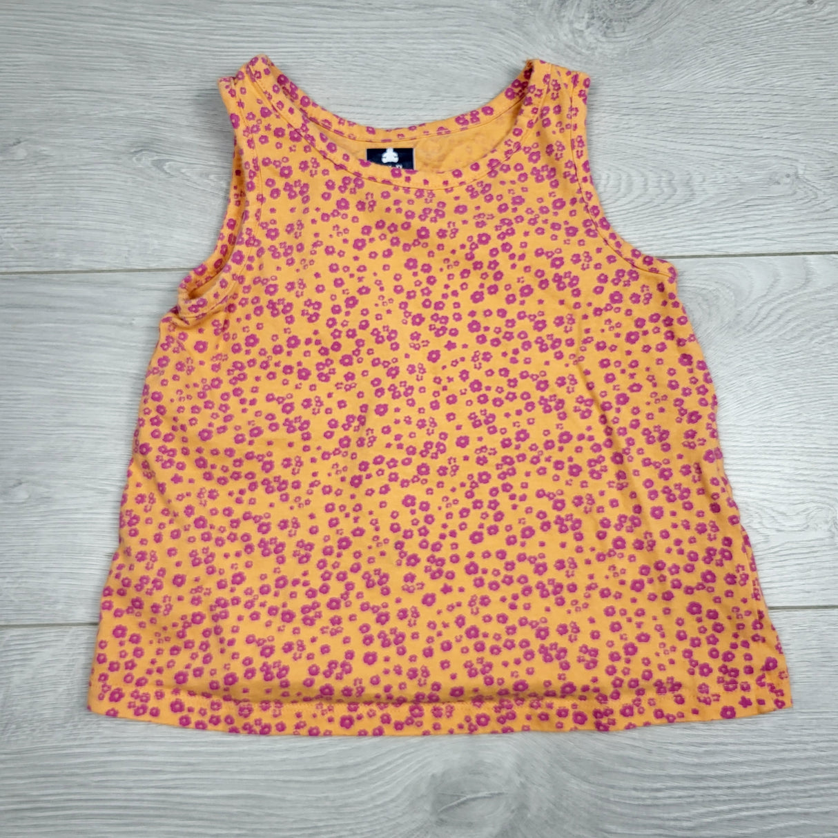 LHEP2 - Gap orange and pink floral print tank top. Size 5T