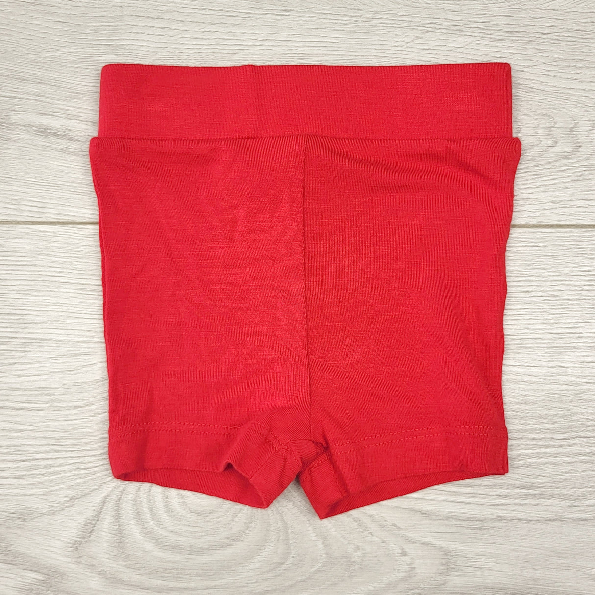 CCAM6  - Kate Quinn red rayon shorts. Size 3-6 months