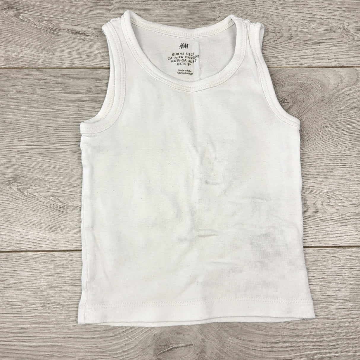 DSS1 - H and M white tank top. Size 18-24 months