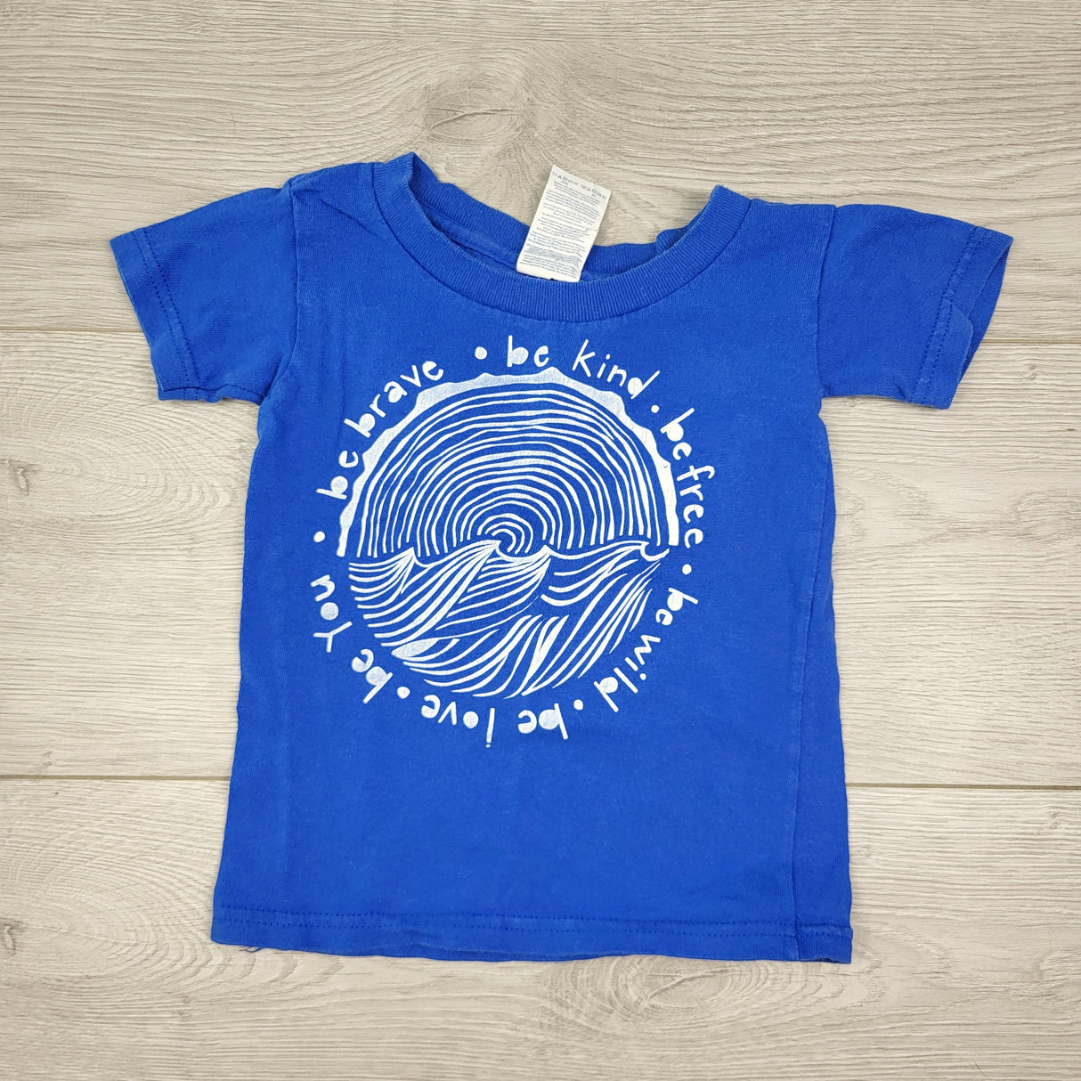 PRCH1 - OMDL Coastal blue "Be..." t-shirt. Size 2T 🍁