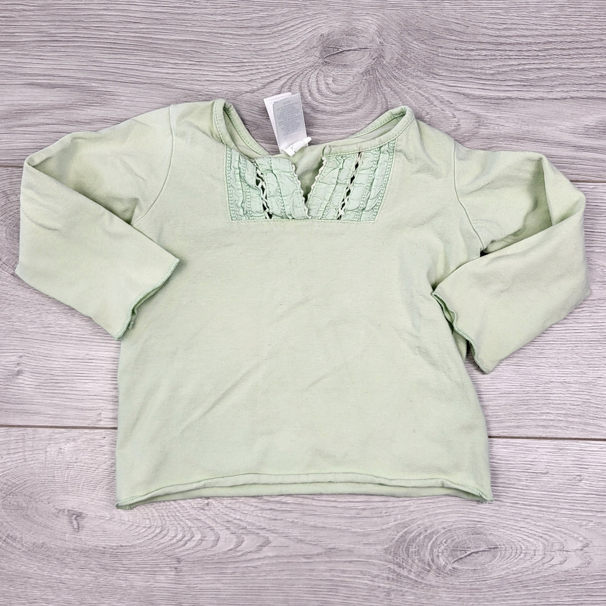 CTWN3 - Old Navy green long sleeved top. Size 18-24 months