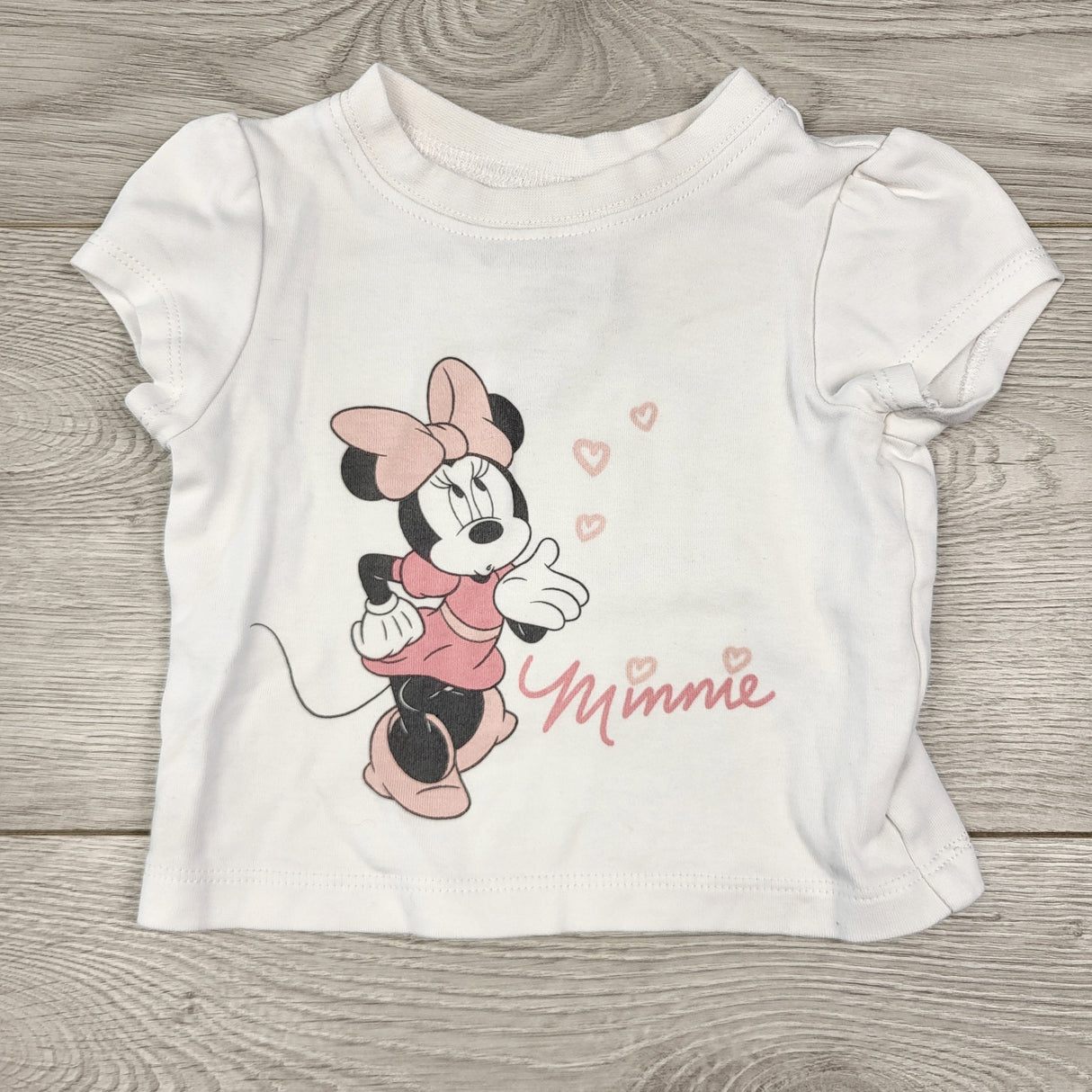 CTWN3 - Disney Baby white Minnie Mouse t-shirt. Size 9 months