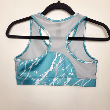 AGLL2 -FWD turquoise patterned sports bra. Size XL