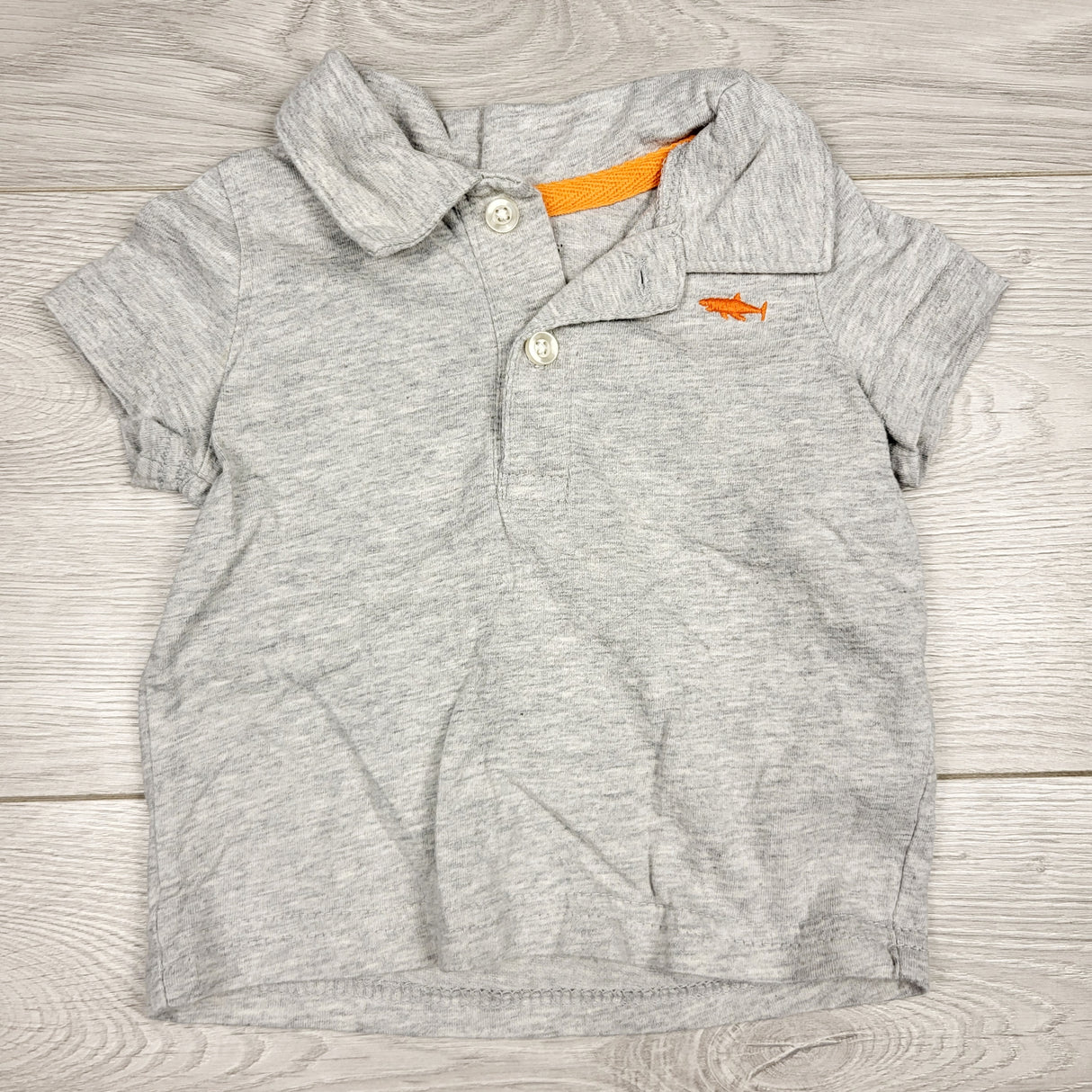 PRCH2 - Carters grey collared t-shirt. Size 6 months