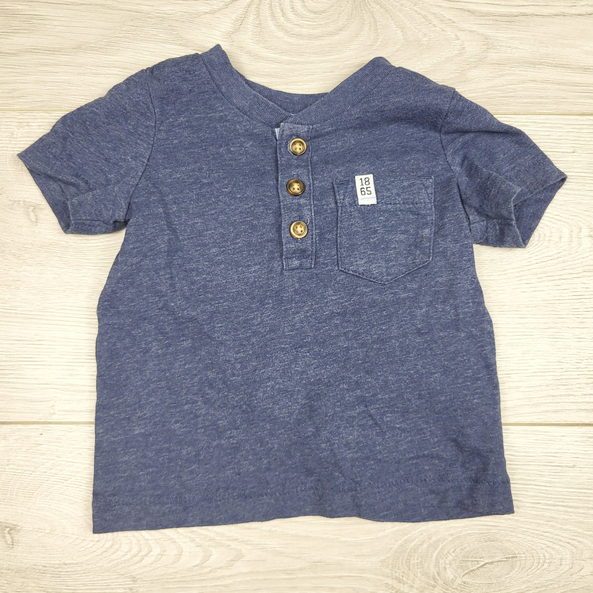 PRCH2 - Carters navy button t-shirt. Size 3 months