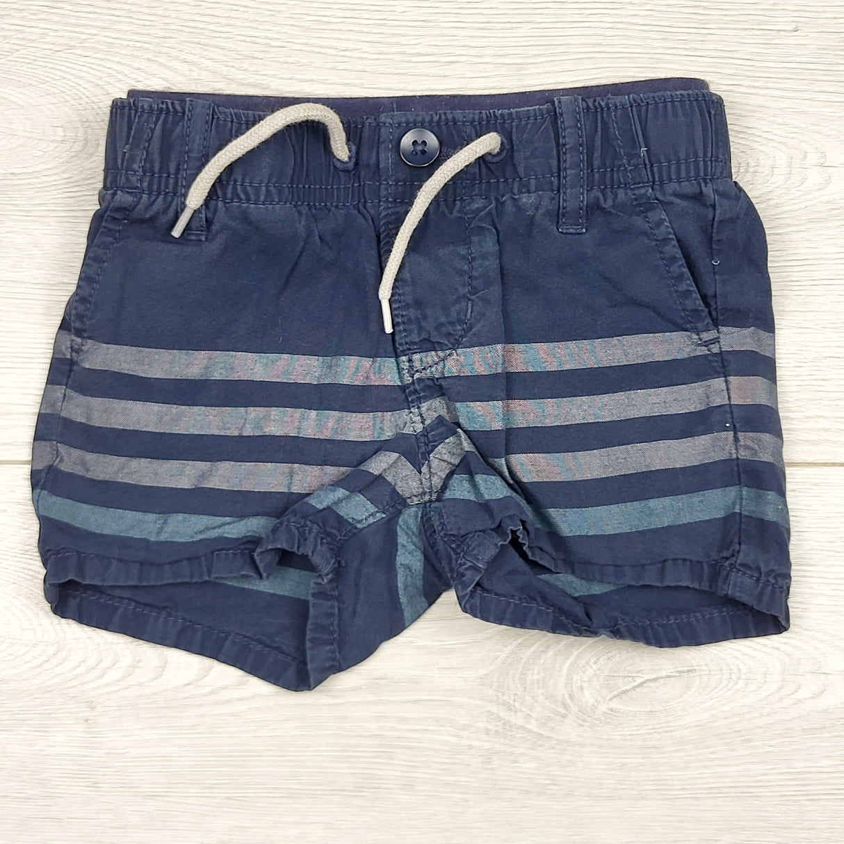 PRCH22 - Gap navy striped shorts. Size 6-12 months