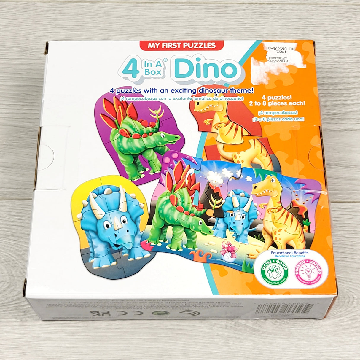 MRSH3 - NEW - My First Puzzles 4 in a Box Dino Puzzles