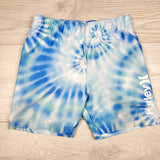 RMAZ1 - Hurley blue tie dyed swim shorts. Size 3T