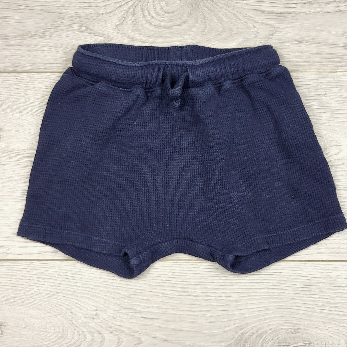 JRSH1 - Old Navy navy waffle knit shorts. Size 12-18 months