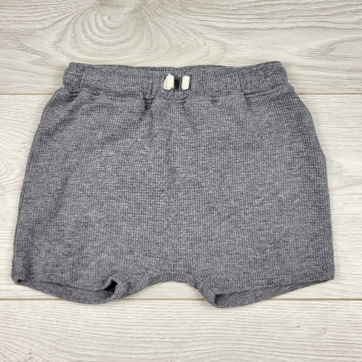 JRSH1 - Old Navy grey waffle knit shorts. Size 12-18 months