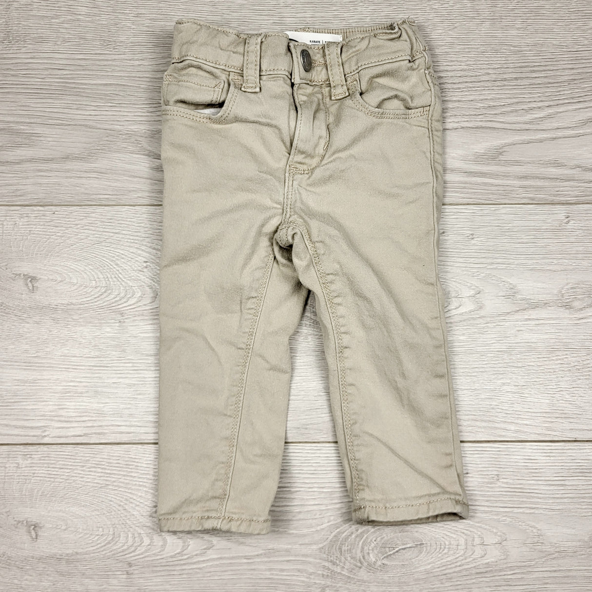 JRSH1 - Old Navy beige Karate skinny jeans. Size 12-18 months