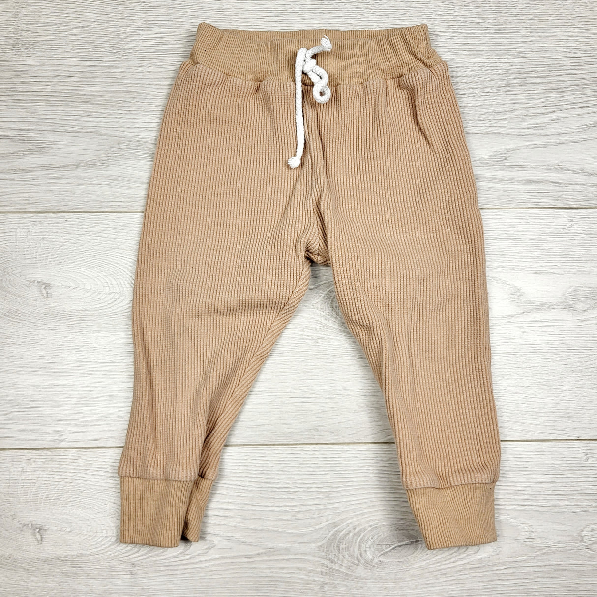 GFST1  - Tan waffle knit pants. Size 2T