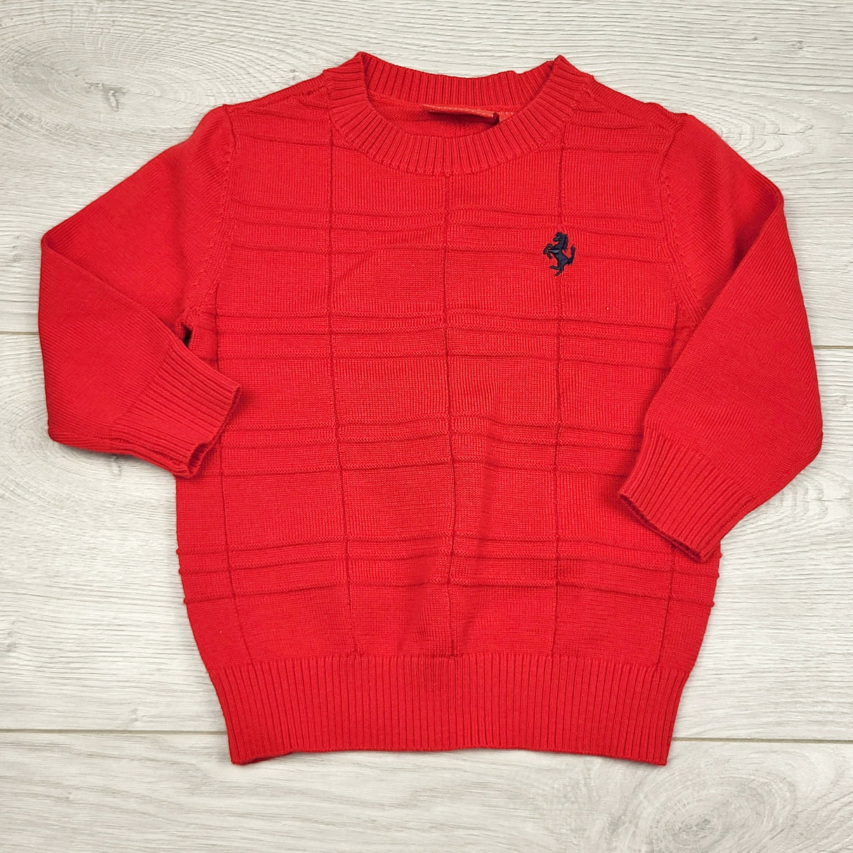 STMA1 - NEW - Ferrari red pullover sweater. Size 12 months