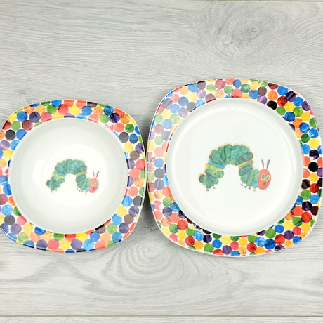 CMOH1 - The Very Hungry Caterpillar porcelain bowl and plate set.  Local pick up or delivery only