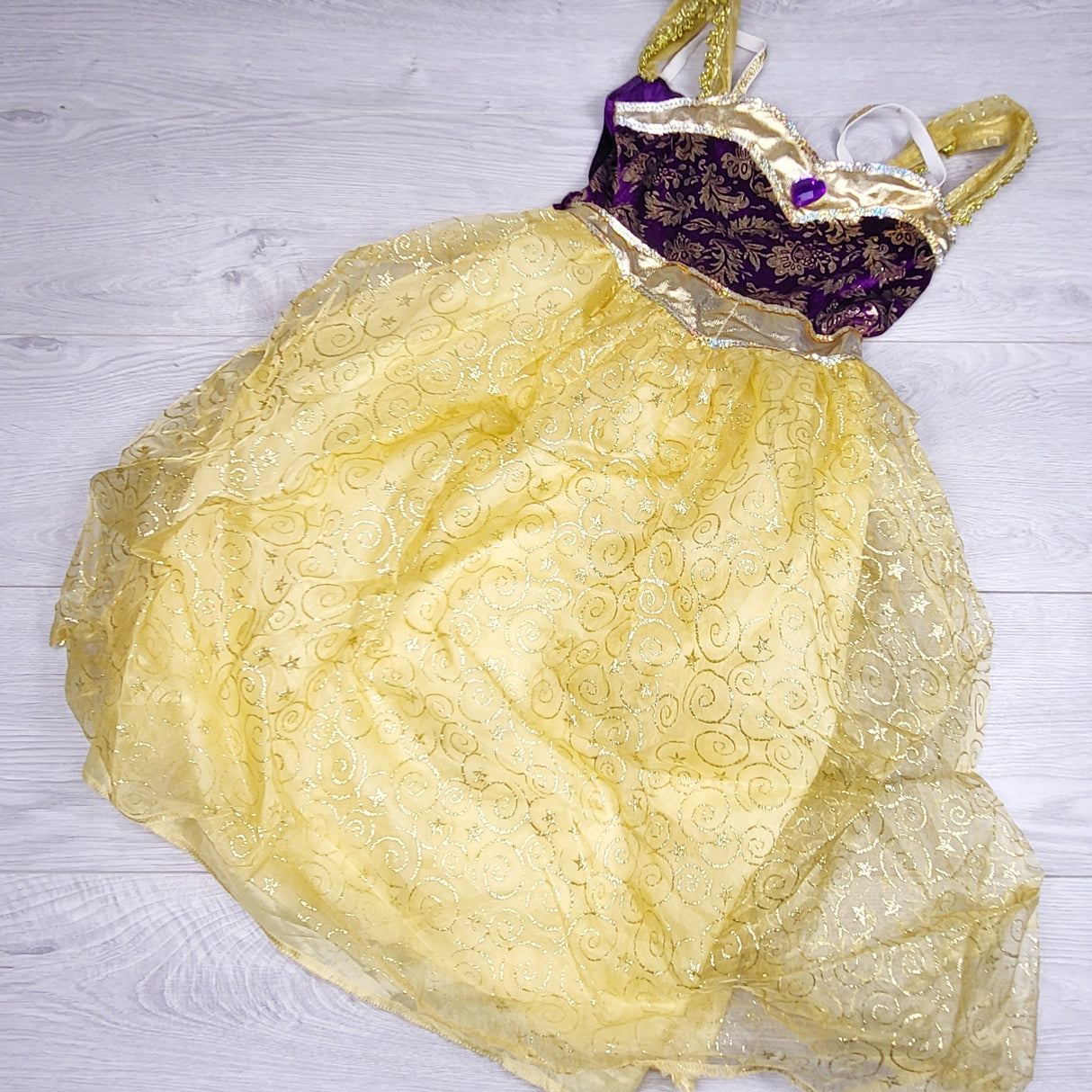 CTWN4 - Purple and yellow princess dress. One size fits all (ages 3+)