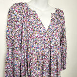 RBEN4 - Gap floral print button down rayon maternity dress. Size large