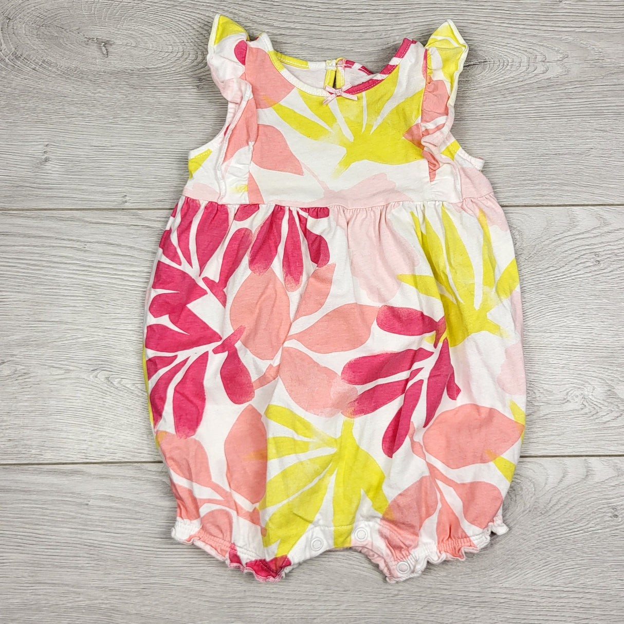 BBIN1 - Child of Mine floral print romper. Size 6-9 months