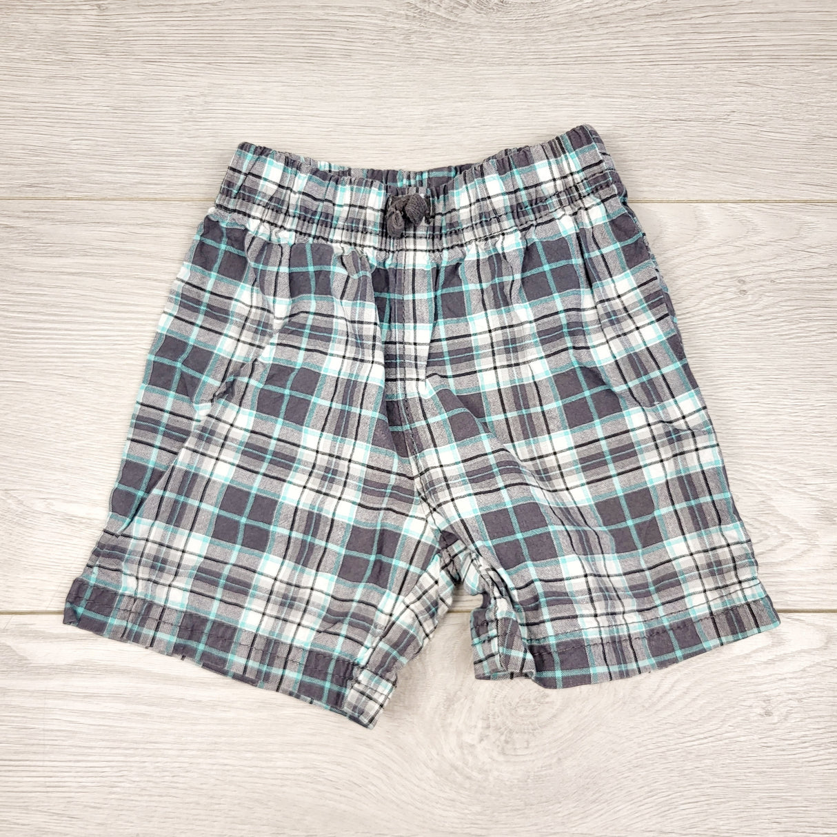 TBOW2 - Child of Mine grey plaid shorts. Size 18 months