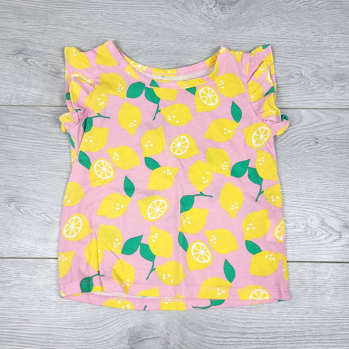 CAAC1 - Children's Place pink t-shirt with lemons. Size 18-24 months