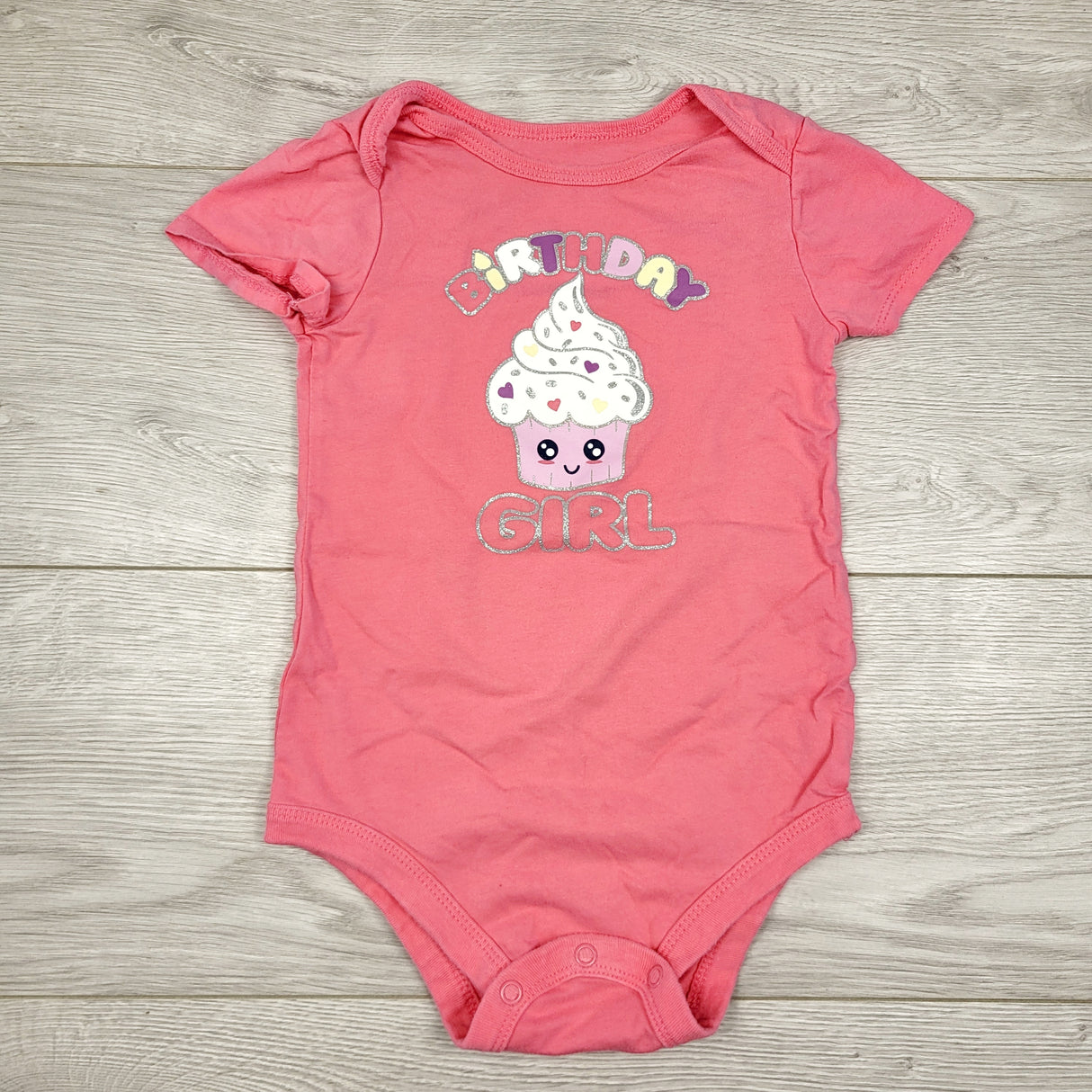 CAAC1 - George pink "Birthday Girl" bodysuit with cupcake. Size 18-24 months