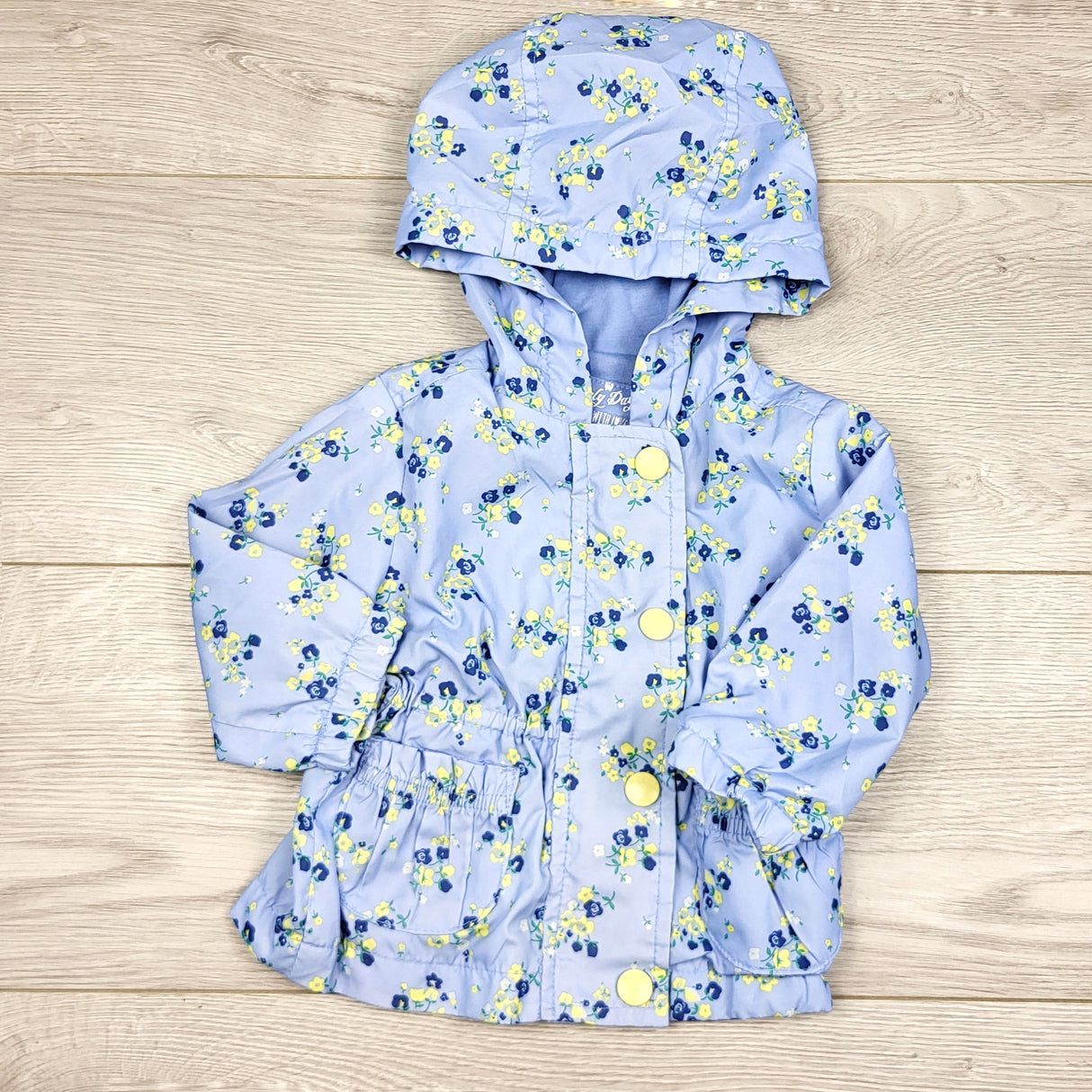 CAAC1 - Early Days blue floral print lightweight jacket. Size 3-6 months