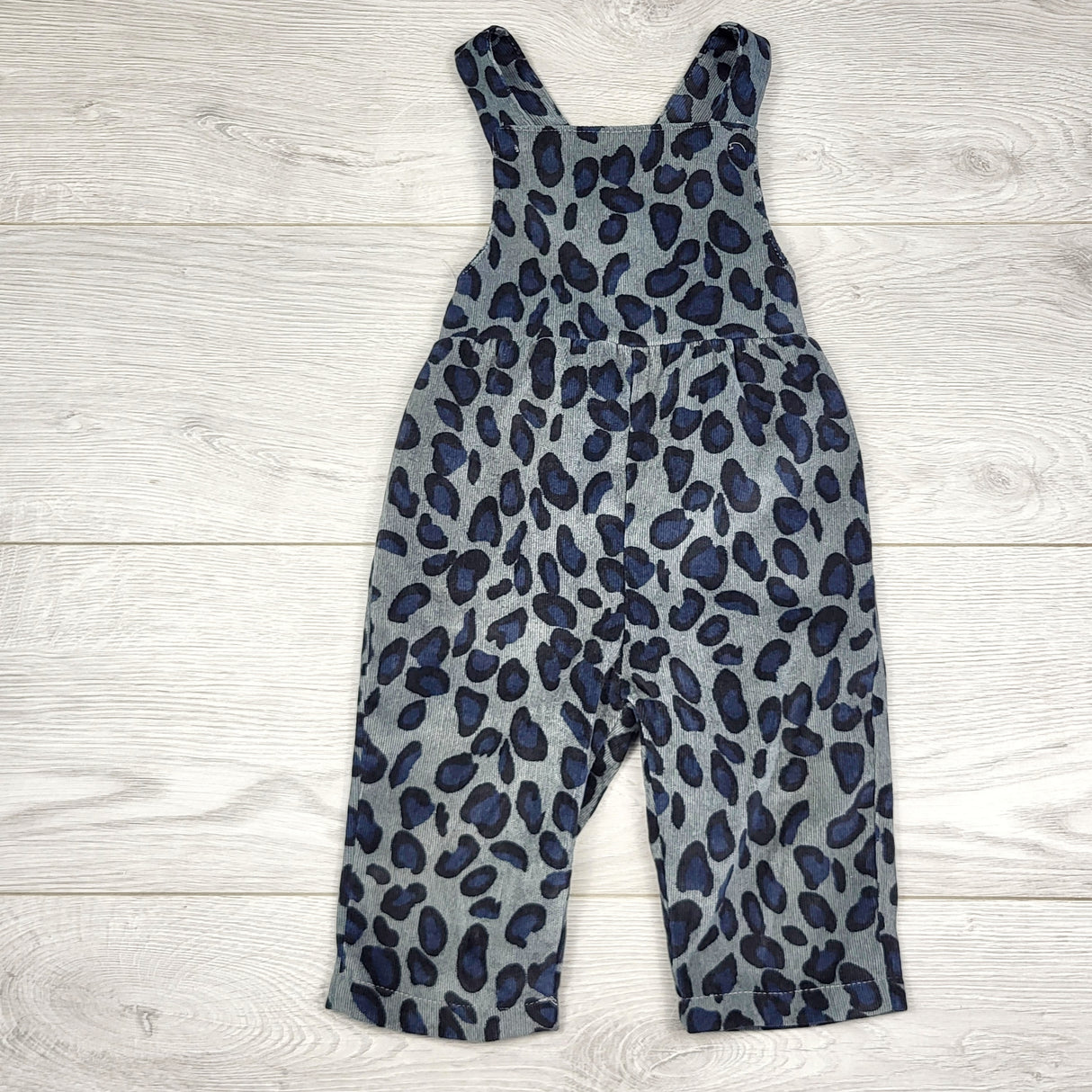 CAAC1 - Leopard print corduroy overalls. Size 6-9 months