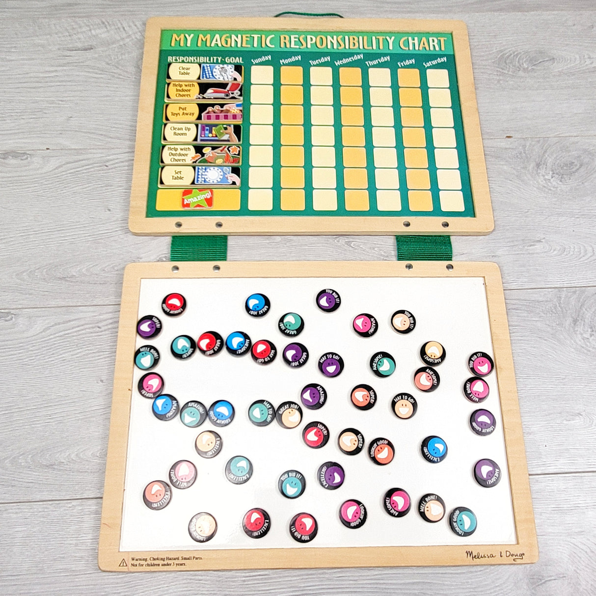 RHW1 - Melissa and Doug magnetic responsibility chart. LOCAL delivery or pick up only