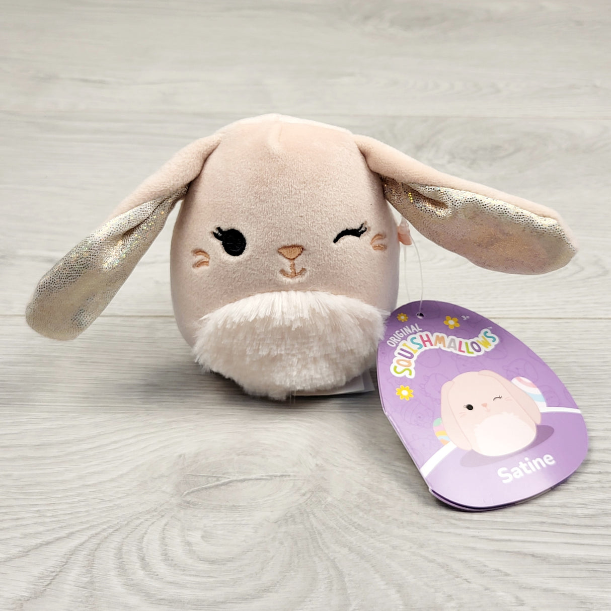 KTBL2 - NEW - Squishmallow SATINE BUNNY Easter 4” Mini Plush