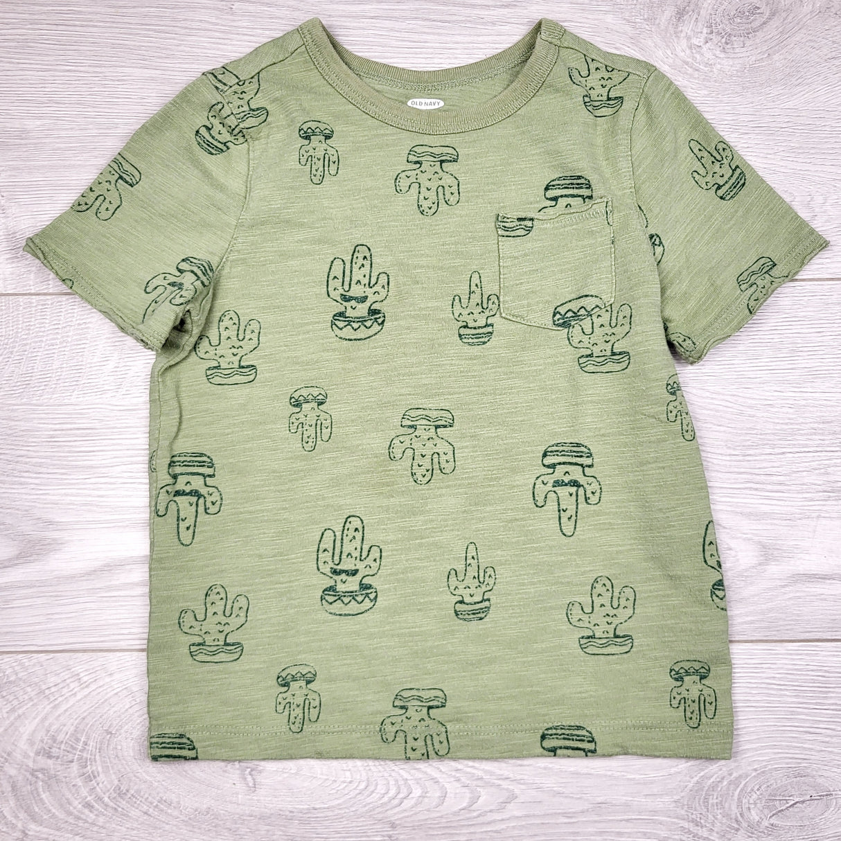 KLJ1 - Old Navy green cactus t-shirt. Size 3T