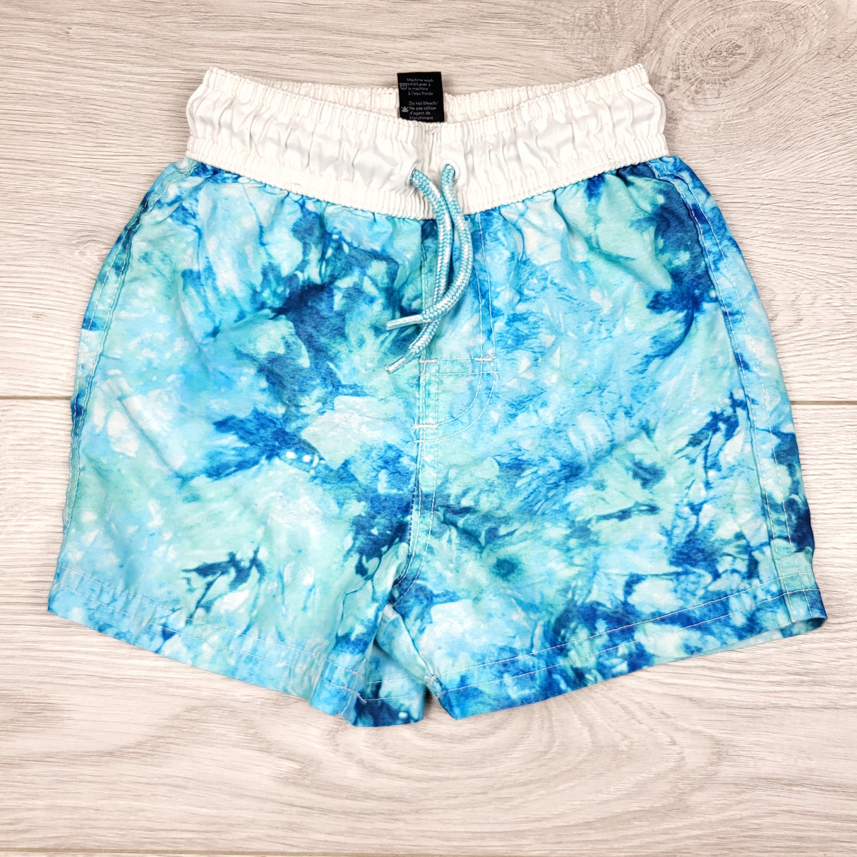 KLJ1 - George blue tie dye swim shorts. Size 2T