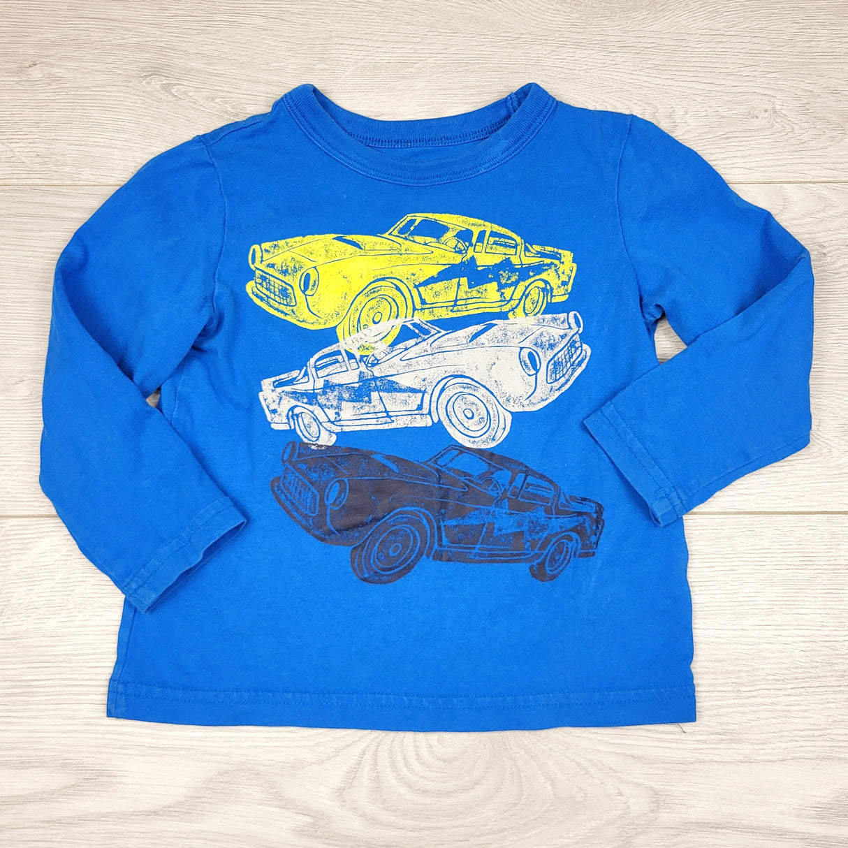 KLJ1 - Joe blue long sleeved top with cars. Size 2T