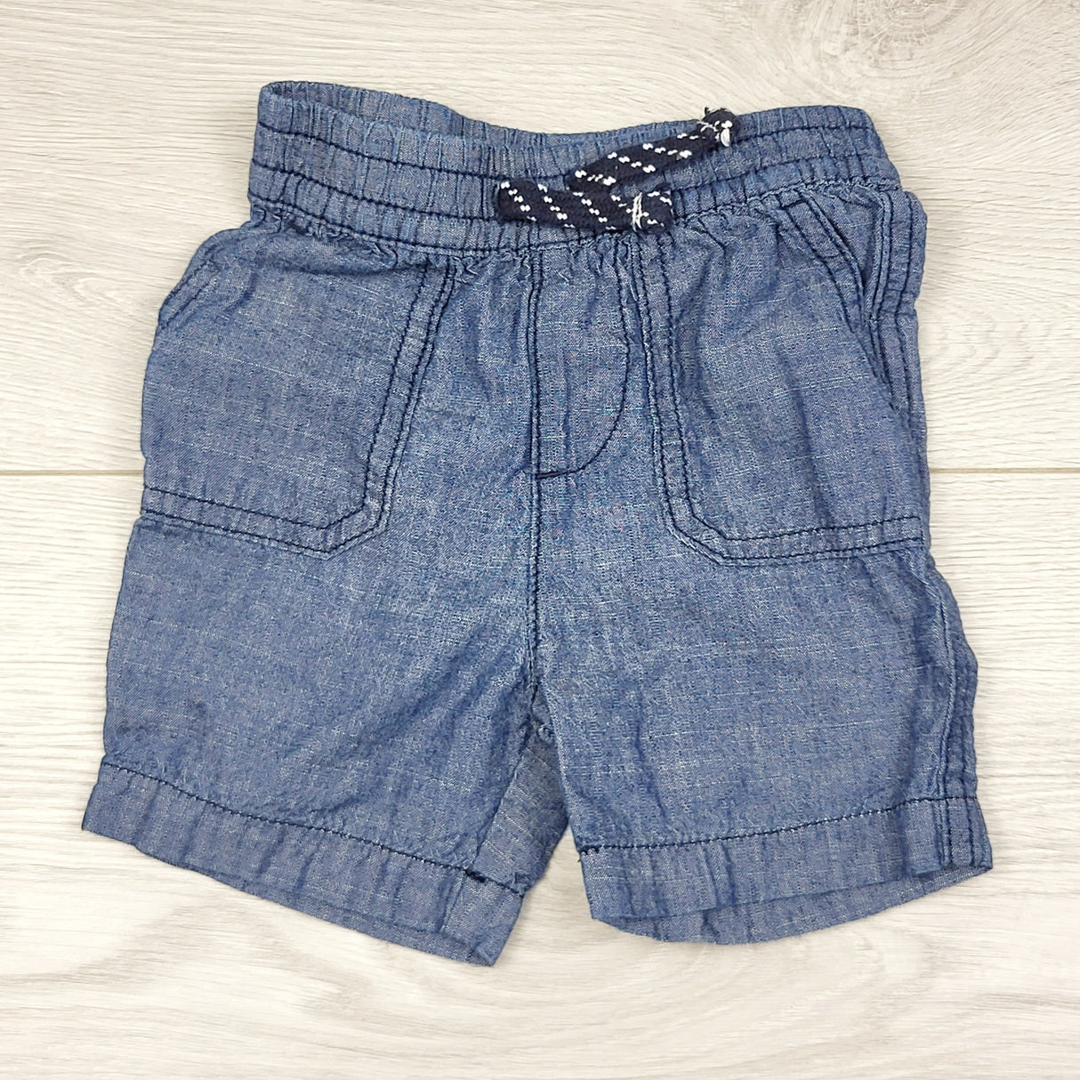 KLJ1 - Joe chambray pull on shorts. Size 3-6 months 🍁