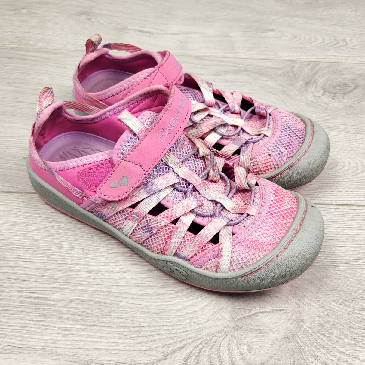 MBW22 - Skechers pink sport sandals. Youth size 2