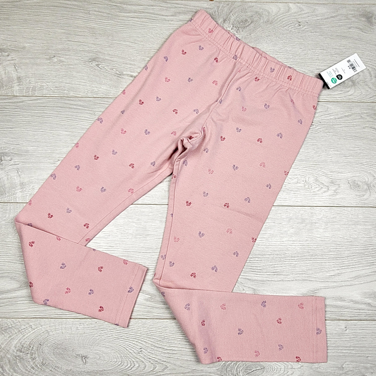 MBW3 - NEW - Oshkosh pink floral print cotton leggings. Size 10