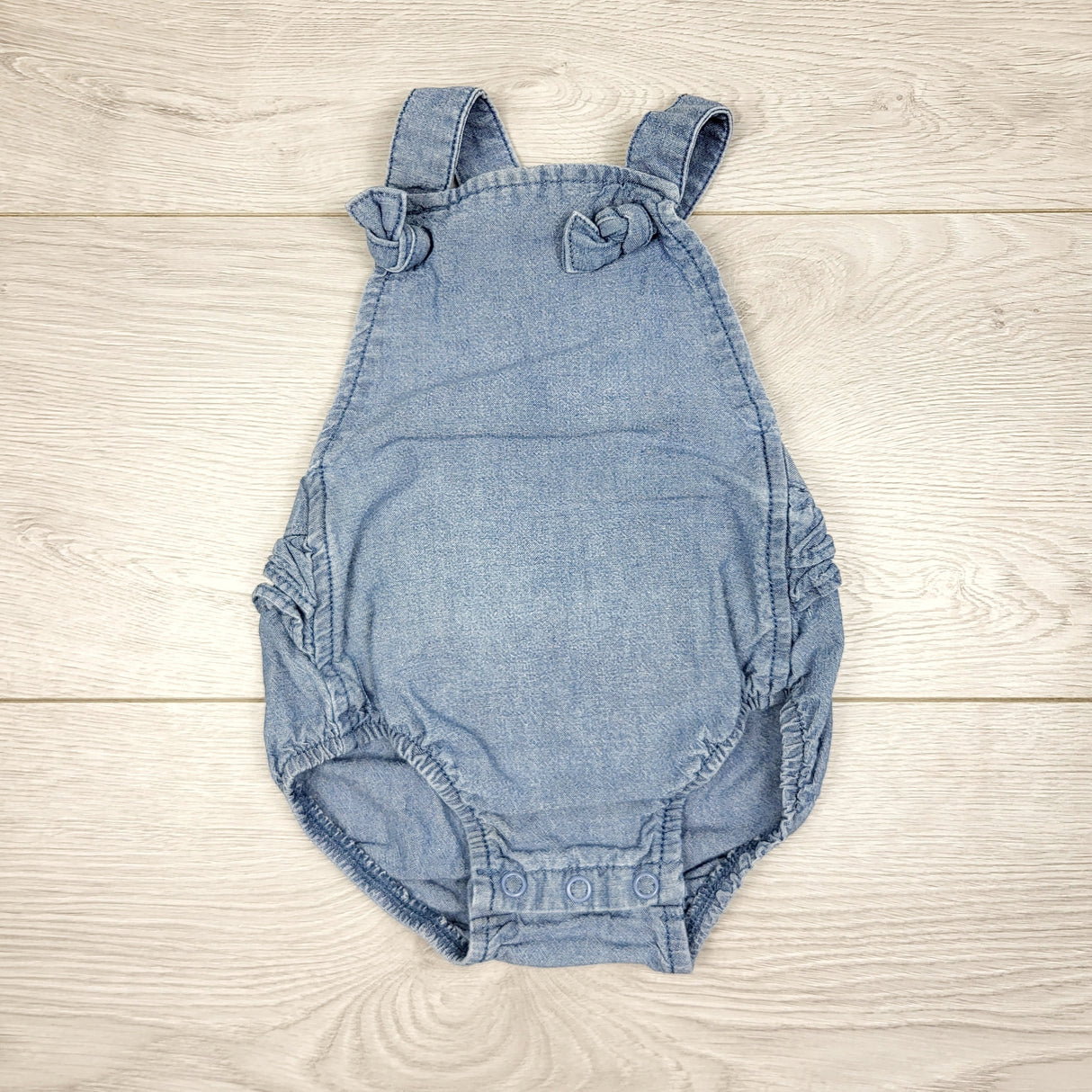 CAAC2 - Carters chambray bubble romper. Size 3 months